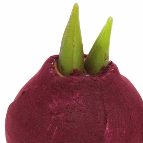 Floristik24 Amaryllis-Knolle Künstlich Burgund H12,5cm 3St