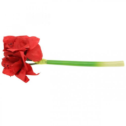 Artikel Amaryllis Rot künstlich Seidenblume mit drei Blüten H40cm