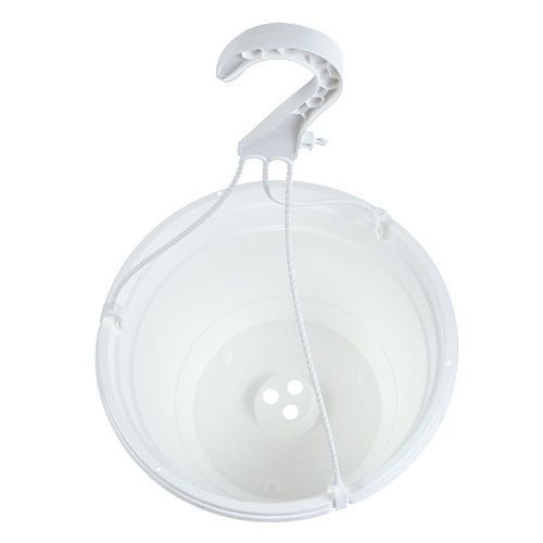 Artikel Blumen Ampel 25cm Weiß