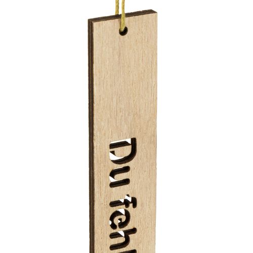 Artikel Anhänger Holz mit Trauerspruch Holzhänger 16×2,5cm 12 St