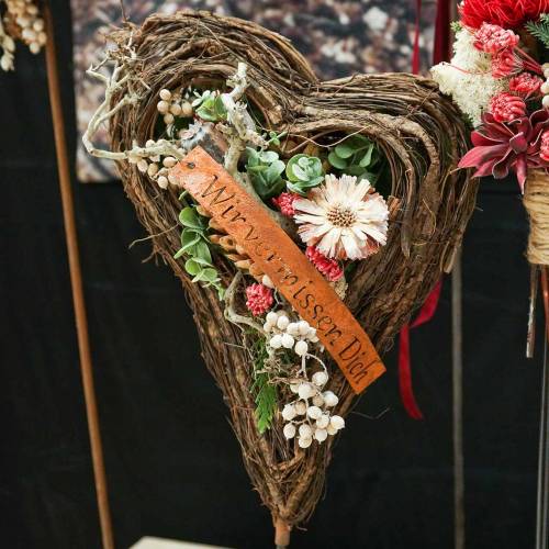 Floristik24 Anhänger Gedenkfloristik „Wir vermissen Dich“ Rost 25×3cm 6St