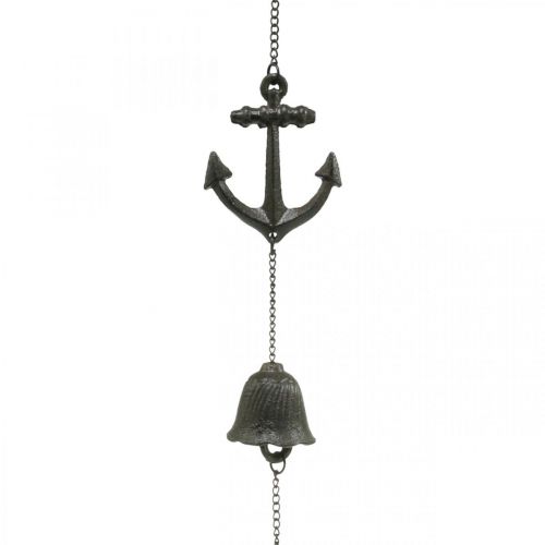 Floristik24 Aufhänger Anker Glocke, Maritime Deko Windspiel, Gusseisen L47,5cm