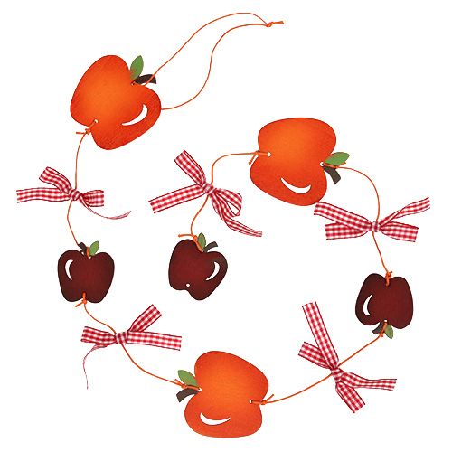 Apfel-Girlande Rot 86cm 3St
