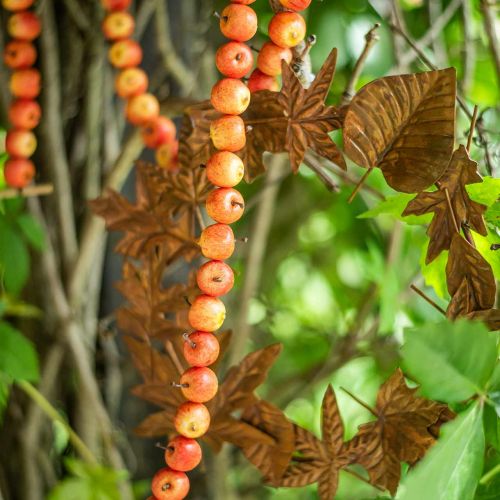 Floristik24 Apfelgirlande aus 55 mini Apfel gelb-orange 113cm