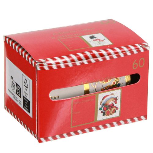 Artikel Aufkleber Weihnachten Geschenkaufkleber Etiketten 5,5cm 60 St