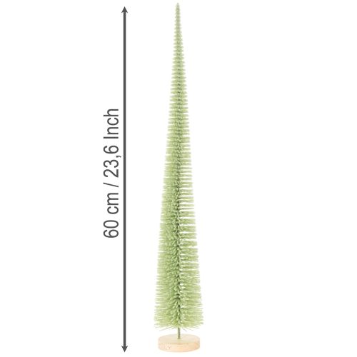 Künstlicher Tannenbaum auf Holzfuss 60 cm grün | Floristik24.ch