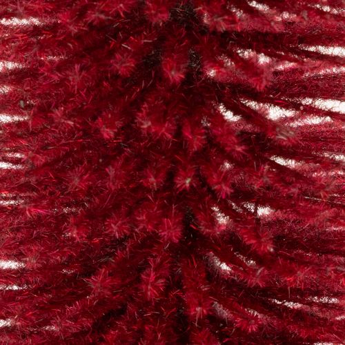 Deko-Tannenbaum aus Kunststoff schlank mit Holzfuss 80 cm rot | Floristik24.ch