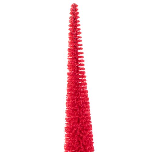 Deko Tannenbaum schmal künstlich Rot mit Holzsockel 40 cm 3er-Set | Floristik24.ch