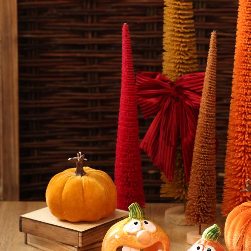 Artikel Deko Tannenbaum schmal künstlich Rot mit Holzsockel 40 cm 3er-Set