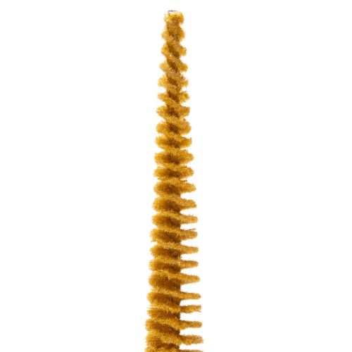 Deko Tannenbaum 80cm Kunststoff Senfgelb mit Holzfuss | Floristik24.ch