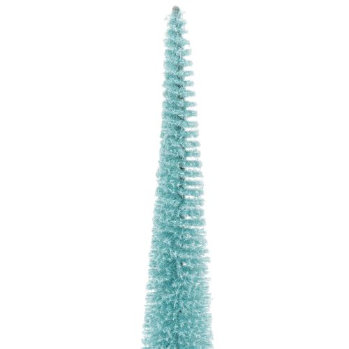 Tannenbaum Kunstbaum schlank 40cm türkis mit Holzfuss | Floristik24.ch