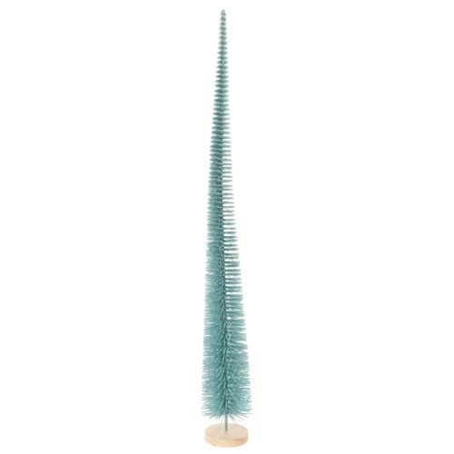 Künstlicher Tannenbaum 80cm Türkis mit Holzfuss für Innen