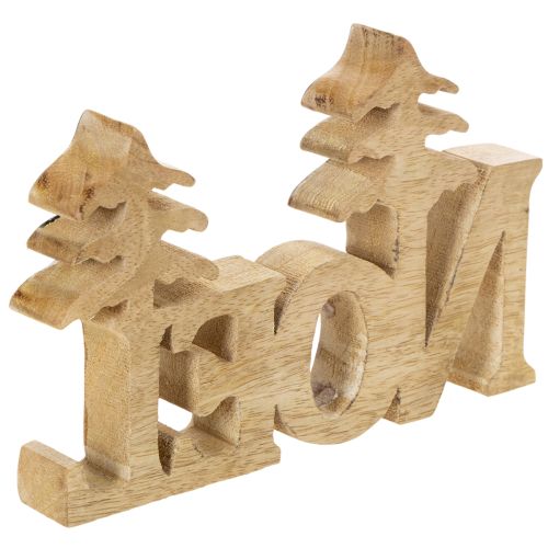 Weihnachtsdeko Aufsteller Noel Holz 18 cm mit zwei Tannen | Floristik24.ch