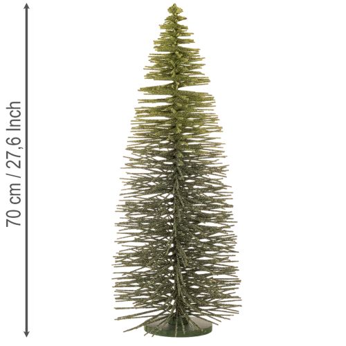 Künstlicher Tannenbaum grün 70 cm aus Kunststoff und Metall für Winterdekoration | Floristik24.ch