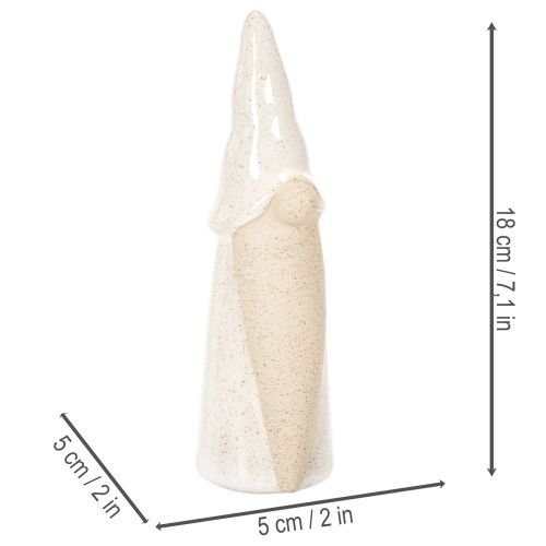 Dekofigur Wichtel aus Keramik 18 cm, weiss-grau, 3er-Set | Floristik24.ch