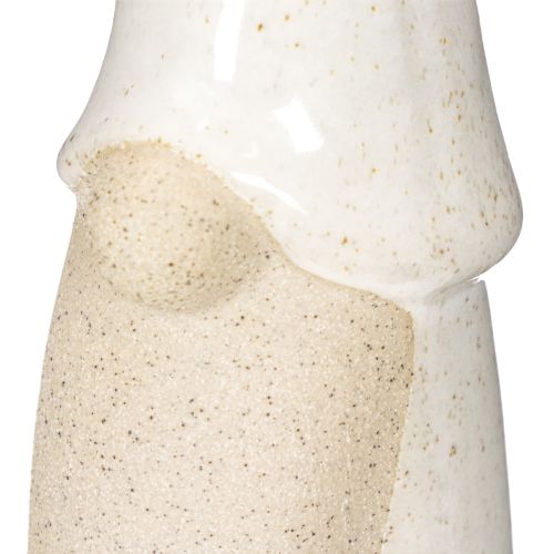 Dekofigur Wichtel Keramik 22 cm Weiss und Natur für Weihnachten | Floristik24.ch