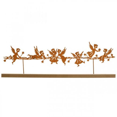 Floristik24 Tischdeko Weihnachten Engel Metall Aufsteller Rost 50×17cm
