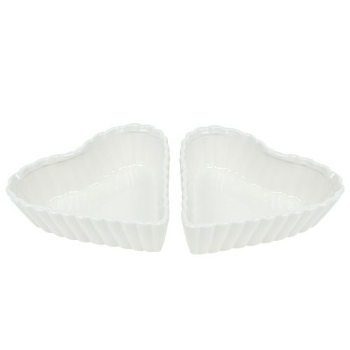 Floristik24 Backform Herz Weiß 16cm 2St