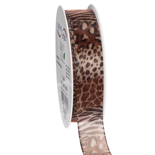 Dekoband 25mm 20m Polyester Animal-Print Leoparden- und Zebramuster für Geschenkverpackungen online kaufen | Floristik24.ch