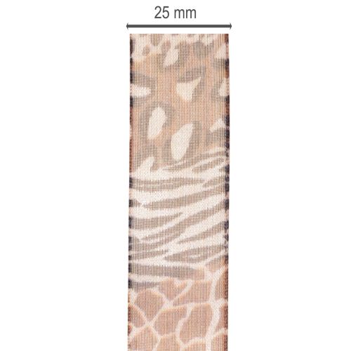 Dekoband 25mm 20m Polyester Animal-Print Leoparden- und Zebramuster für Geschenkverpackungen | Floristik24.ch