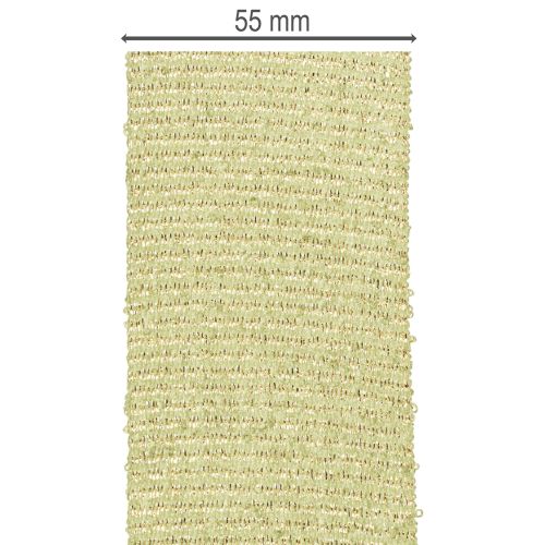 Dekoband mit Glitter aus Polyester 55mm x 15m Hellgrün | Floristik24.ch