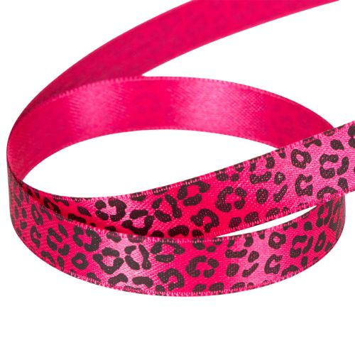 Dekoband Polyester Leopardenmuster Pink 18m Rolle | Floristik24.ch