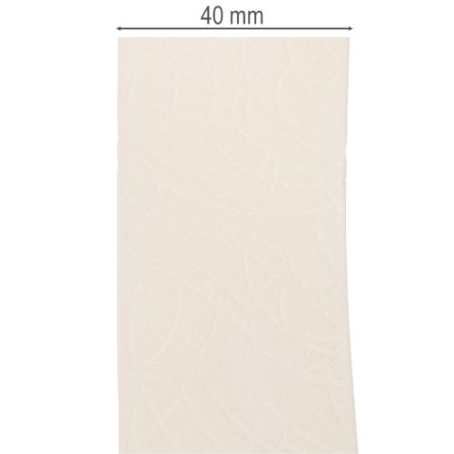 Dekoband aus Samt in Creme 40 mm x 20 m | Floristik24.ch