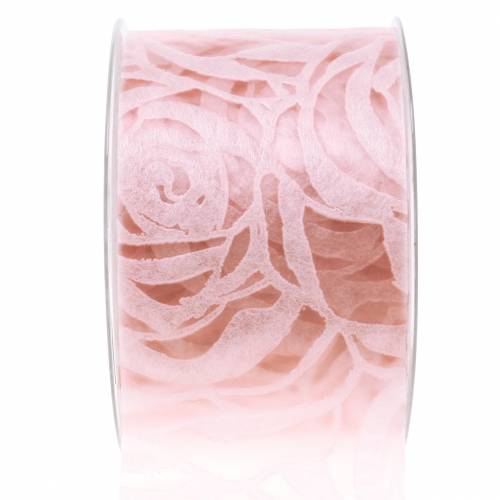Dekoband Rosen Breit Rosa 63mm 20m