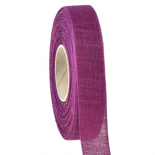 Floristik24 Dekoband Natur Berry Leinenband 25mm 20m