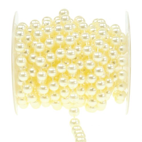 Floristik24 Perlenband Crème 10mm 6m