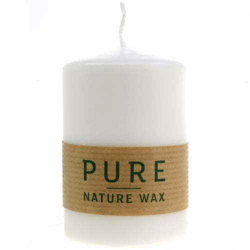 Artikel PURE Nature Safe Candle Stumpenkerze Stearin, Rapswachs 90/60mm Weiß 1 St