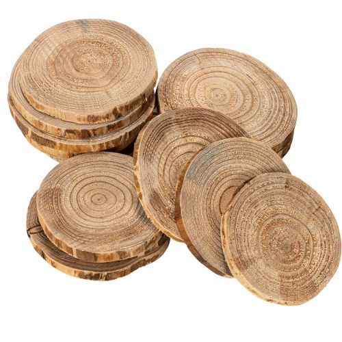 Holzscheiben rund Natur 6 cm 300 g für Dekoration und Basteln | Floristik24.ch