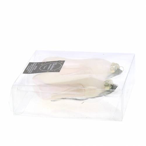 Floristik24 Christbaumhänger Pumps Weiß 11cm 2St