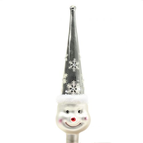 Floristik24 Baumspitze Glas Schneemann 30cm