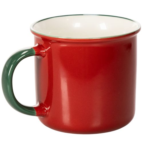 Keramiktasse 9cm Rot mit Tannenbaum-Motiv für heisse Getränke | Floristik24.ch