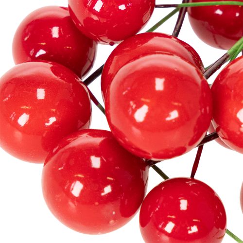 Künstliche Mini-Weihnachtskugeln Rote Beeren Ø 1,5-2 cm 48 Stück | Floristik24.ch