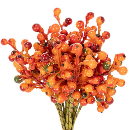 Artikel Künstlicher Beerenbund aus Kunststoff, 20 cm, Orange