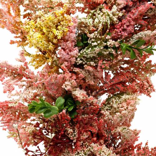 Floristik24 Kunstblumen Kranz Heidekranz Rosa Seidenblumen