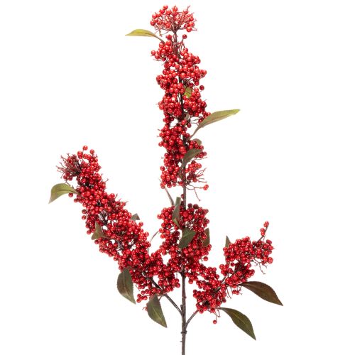 Künstlicher Zweig mit roten Beeren und Blättern 96 cm online kaufen | Floristik24.ch