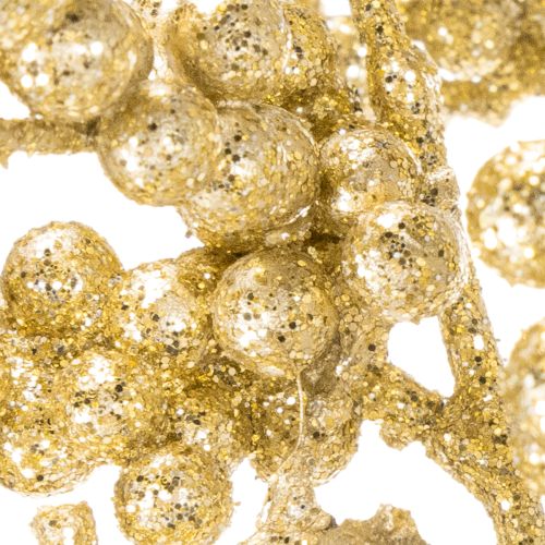 Goldener Beerenzweig künstlich 70cm 3er-Set für saisonale Dekoration | Floristik24.ch