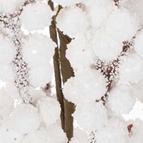 Künstlicher Winterzweig mit Zapfen und Beeren Weiss 60 cm | Floristik24.ch
