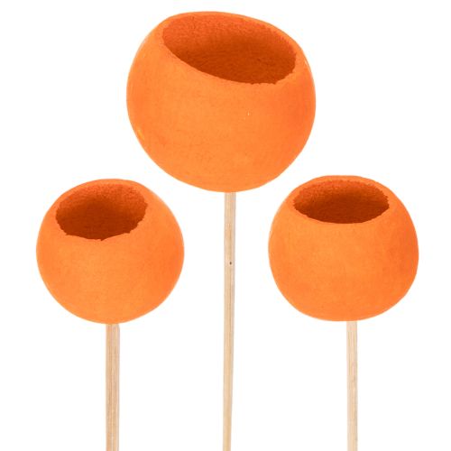 Artikel Bell Cup Mix Orange auf Holzstab 15 Stück ca. Ø 3–5,5cm