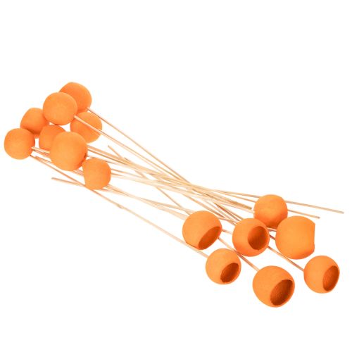 Bell Cup Mix Orange auf Holzstab 15 Stück ca. Ø 3–5,5cm | Floristik24.ch