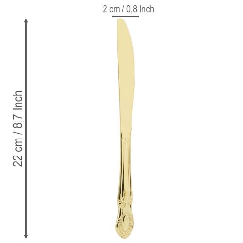 Besteck-Set aus Edelstahl 16-teilig goldfarben im Karton | Floristik24.ch