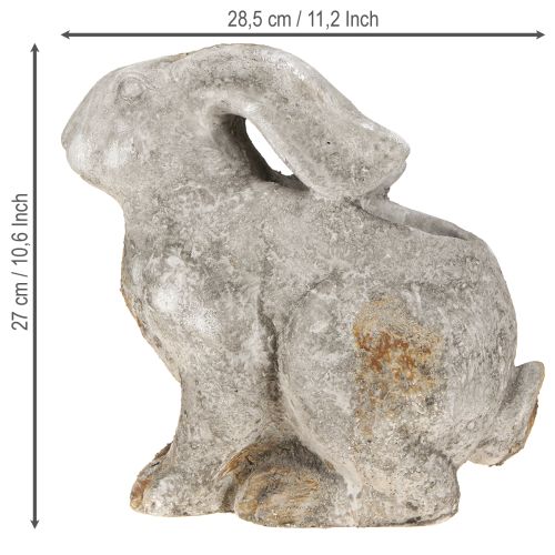 Artikel Beton Deko Hase Blumentopf Ostern Antik Grau H27cm