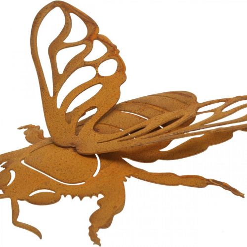 Floristik24 Edelrost Gartendeko Biene L15cm