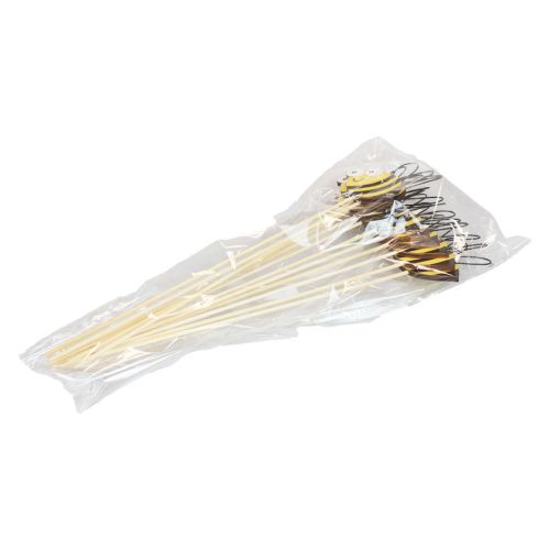 Floristik24 Frühlingsdeko Blumenstecker Holz Bienen Deko 7cm 12St