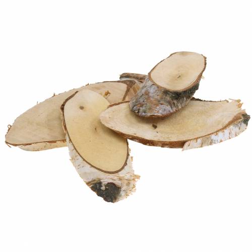 Floristik24 Birkenscheiben oval natur 4×8cm 1kg für Dekoration