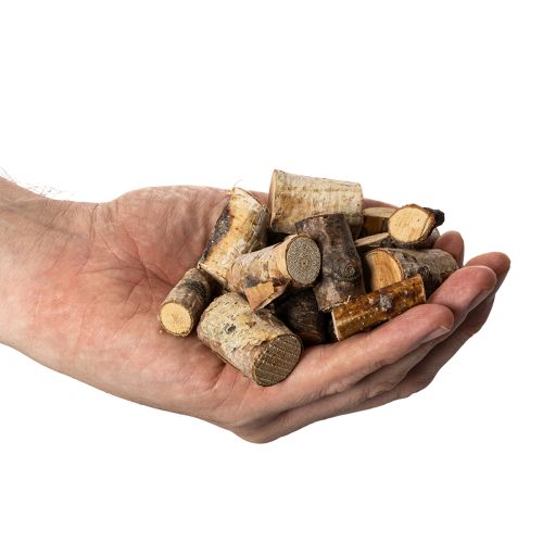 Deko-Holzstücke Birke mit Rinde 3 cm 300 g für Bastelarbeiten | Floristik24.ch