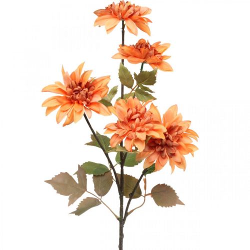 Floristik24 Dekoblume Dahlie, Herbstdeko, Seidenblume Orange 55cm Ø9/11cm